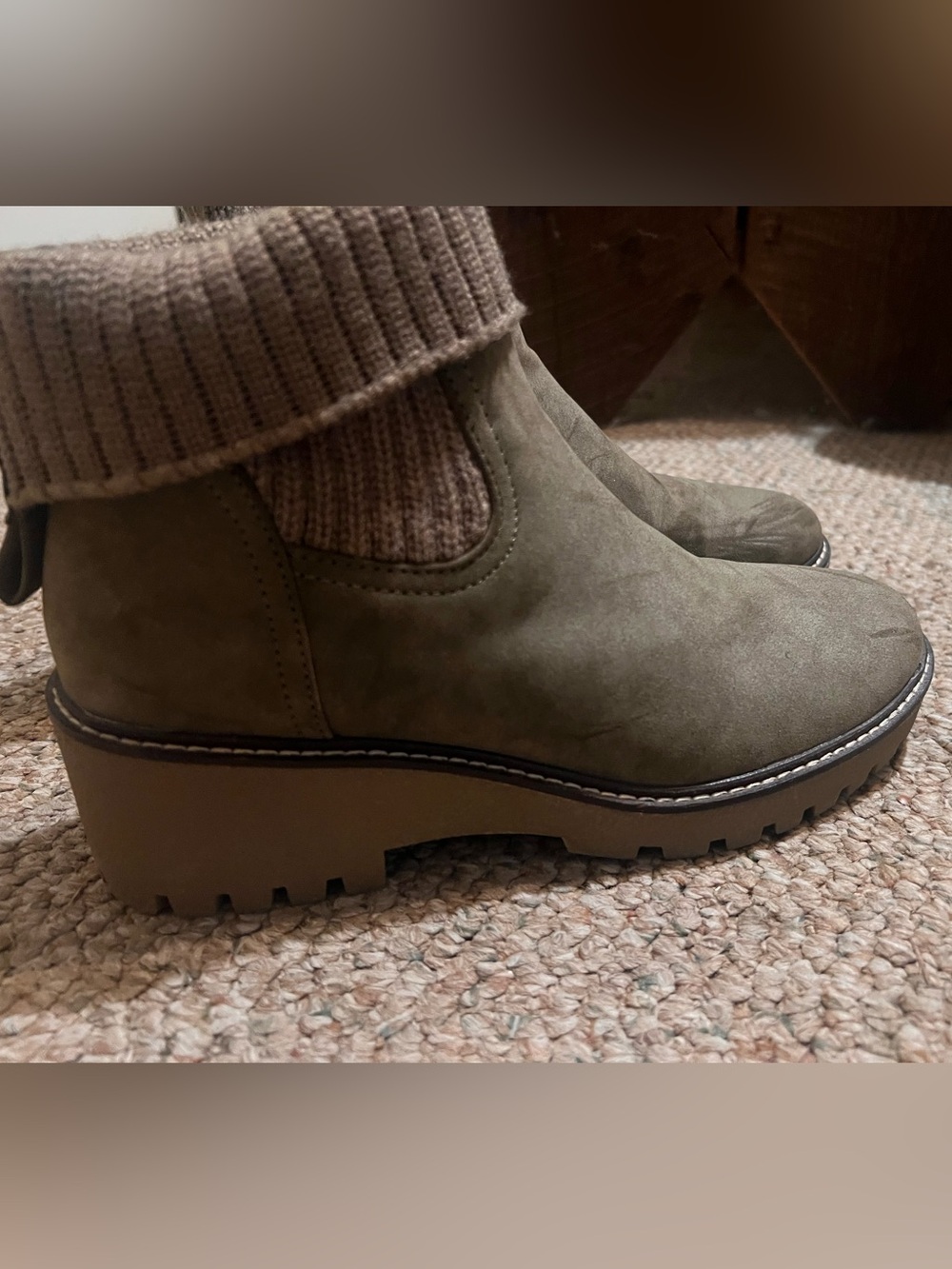 MIA Kara Sweater Knit Ankle Boots – Women’s Size 8M